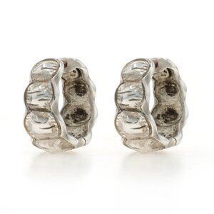 Slane & Slane Hammered Hoop Earrings Hoop Earrings - Sterling Silver 925 Pierced